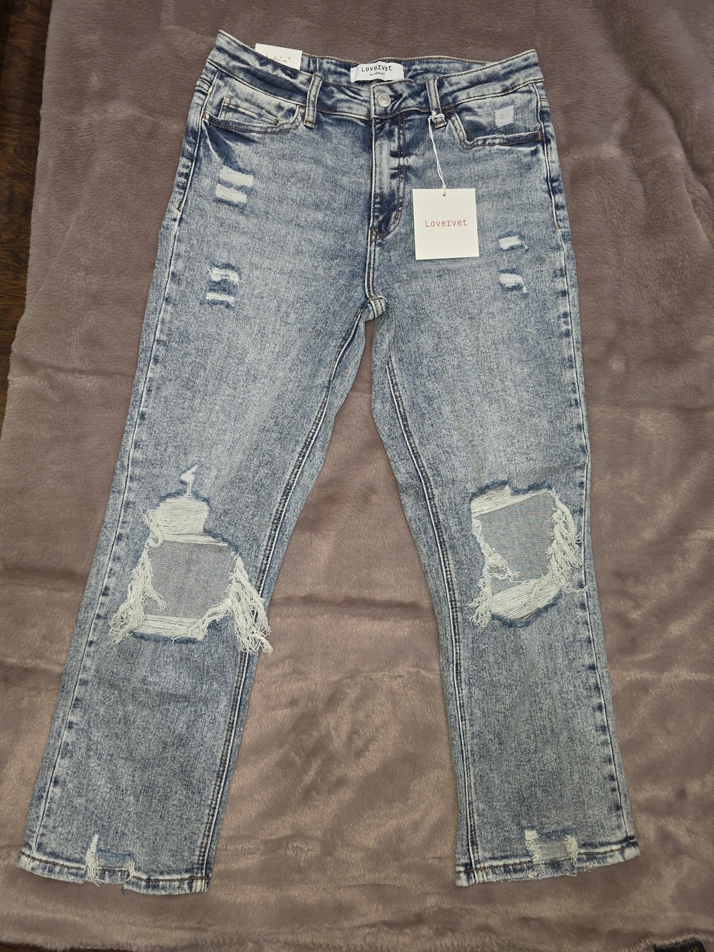 Lovervet Distressed Acid Wash Jeans